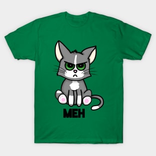 Meh Cat (Large Design) T-Shirt